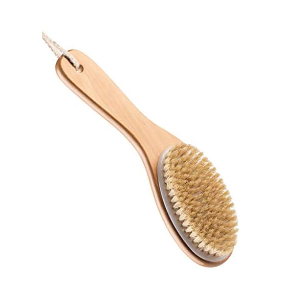 100% Natural Boar Bristle Body Brush with Contoured Wooden Handle by TOUCH ME - Image 6