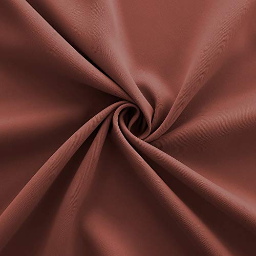 Image of KOUFALL Rust Western Curtains for Bedroom 72 Inch Length 2 Panels Set Blackout Room Darkening Light Blocking Insulated Thermal Curtains for Living Room,Terracotta Red,42x72 Inches Long
