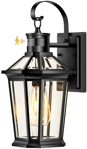VIANIS Motion Sensor Outdoor Wall Lights, Dusk to Dawn Exterior Light Fixtures Wall Mount...