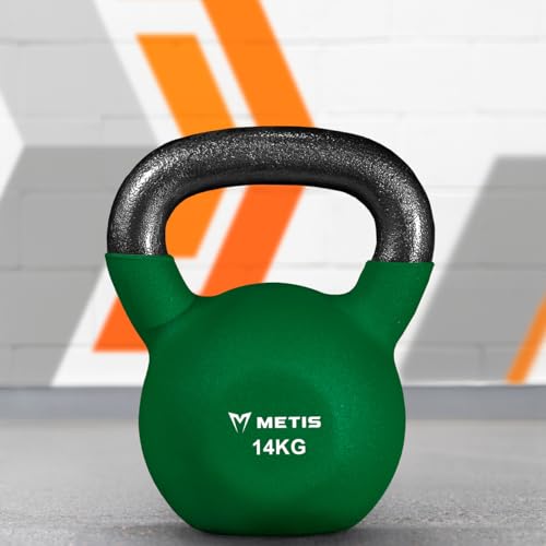 PROFESSIONALMENTE REALIZZATO - Progettato con grande manico che fornisce un'ampia distanza dal peso della campana, i Kettlebell METIS forniranno il massimo comfort e sicurezza.