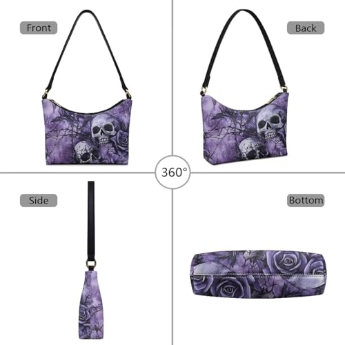 Image of Handbag for Women Leather Underam Shoulder Bag with Zipper Fashion Work Purse Waterproof Travel Wallet