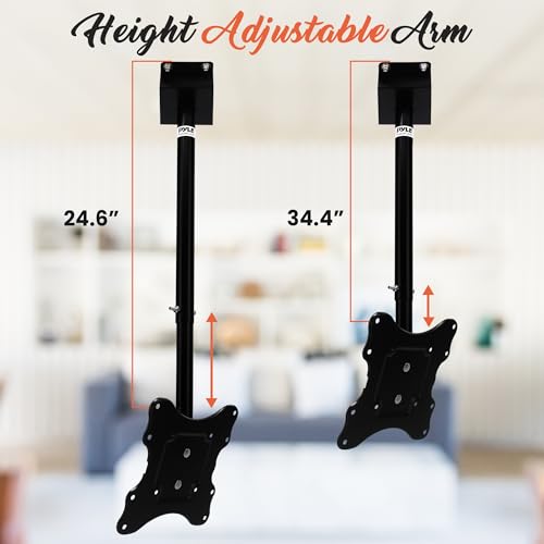 Support de plafond pour TV Pyle Pctvm15 orientable et inclinable pour petit écran