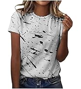 Cute Tops for Women, Womens 2023 Casual Tops Short Sleeve Tees Round Neck Going Qut Blouse