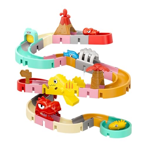 ETUCYNG Piste de Toboggan Aquatique, Piste de Balle d'eau de Bain pour bébé,Slippery Slide Track Fun for Baby Shower - Astend TASS Interactive Slippery Bath Toys for Children âgés de 4 à 8 Ans