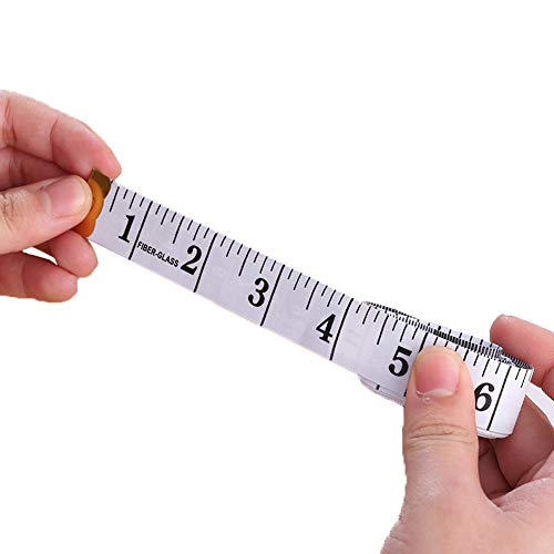 Sumvibe 120 Inches/300Cm Soft Tape Measure, Cloth Measuring Tape For Sewing Tailor Body Measurement, White 2-Pack #TOP4