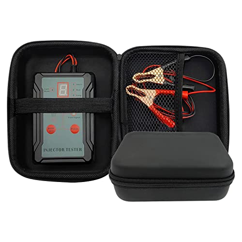 Jeuclel Upgraded Fuel Injector Tester And Cleaner Kit With 2 Adapters, 8 Pulse, 12V/5V Output Power Modes - Diy Cleaning Tool With Short Circuit Protector - Test Two Fuel Injectors Simultaneously #TOP3