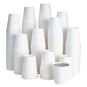 LITOPAK 270 Pack 10 oz Disposable Paper Coffee Cup, Drinking Cups for Water, Paper Coffee Cups, White Paper Hot Coffee Cups, Suitable for Party, Picnic, Travel, and Events.
