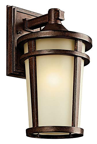 Kichler Atwood Outdoor Wall Sconce Light, Brown Stone
