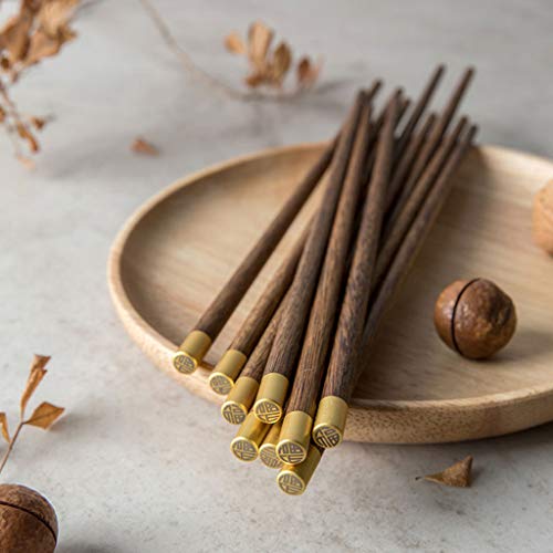 Coffret Cadeau de Baguettes réutilisables en Bois avec étui, Baguettes japonaises à Sushi, Baguettes Chinoises de Luxe en Bois Naturel, Baguettes antidérapantes, lavables au Lave-Vaisselle B