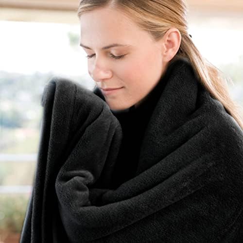 Electric Car Blanket, 12V Soft Comfortable synthetic fiber Heated Travel Blanket with 2 Heat Settings and Timer Auto Off, Fast Heating Thermal Blanke for Car Trucks Winter Cold Weather 150x110cm