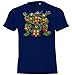 T-Shirt Enfant garçon Fille à Manches Courtes Motif Turtles - Bleu Marin 106/116 (6 Ans)