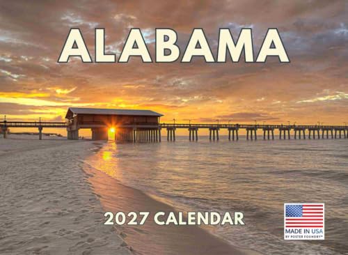 Alabama Calendar 2027 Monthly Wall Calender 12 Month