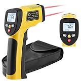 Dual Infrared Thermometer Cooking Non-Contact Digital IR Laser Thermometer SIMOEFFI Touchless Temperature Gun -58℉~1202℉(-50℃~650℃) for Kitchen BBQ Automotive Daily Use and Industrial (NOT for Human)