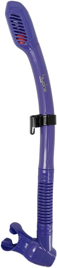 GENESIS Hydra Dry Snorkel. Easy Breathing Dry Snorkel for Scuba Diving or Snorkeling. Dry Valve Top and Hypoallergenic Mouthpiece