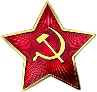 Soviet USSR Hammer and Sickle Metal Red Star 3.3 Cm Pin Badge