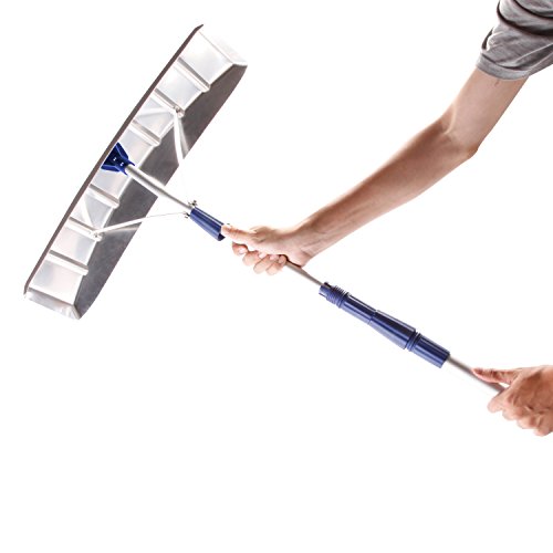 Snow Joe Rj205M Twist-N-Lock Telescoping Snow Shovel Aluminum Roof Rake, 21' #TOP6