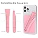 Meowpoo Protective Lip Gloss Case with Adhesive Holder for Most Phone Models, Stylish and Convenient Grip-On Silicone Lip Balm Case (Pink)