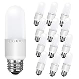 Jolux LED Stick Light Bulbs 60W Equivalent,Enclosed Fixture Rated, 800 Lumen 2700K Soft White,Medium Screw Base E26 led Bulbs,Non-Dimmable,12 Count (Pack of 1)…