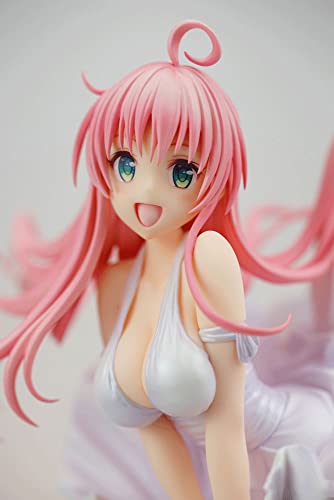 Anime Figure Cute Girl 1/7 To Love-Ru Darkness/Lala Satalin Deviluke White Dress Ver. Action Figure Anime Character Pvc Model/Figurine Adult Doll/Toy/Anime Collection 25Cm/9.8Inch #TOP4