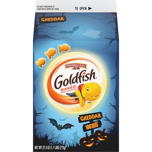 Goldfish Cheddar Crackers, Snack Crackers, Halloween Edition, 27.3 oz carton - Thumbnail 7