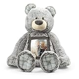 DEMDACO Here to Hug 12 Inch Grey and Brown Polyester Remembrance Plush Stuffed Animal