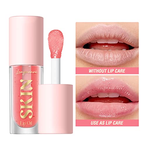 image for LANGMANNI No-Sticky Lip Gloss/Balm Lip Care,Fruit Flavoured Lip Oil Fo