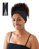 Winitas Satin Lining Headbands for Women Black Thick Hair