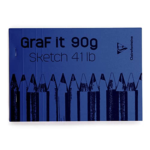 クレールフォンテーヌ メモ帳 スケッチブック クロッキーA6ホワイトペーパー 80枚 無地 アシッドフリー 中性紙 PEFC認証取得Clairefontaine cf96732b