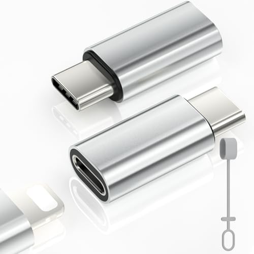 Puiseno Lightning Auf USB C Adapter 2 Stück | Zum Musikhören & Laden Für IPhone/iPad | Kopfhörer Adapter