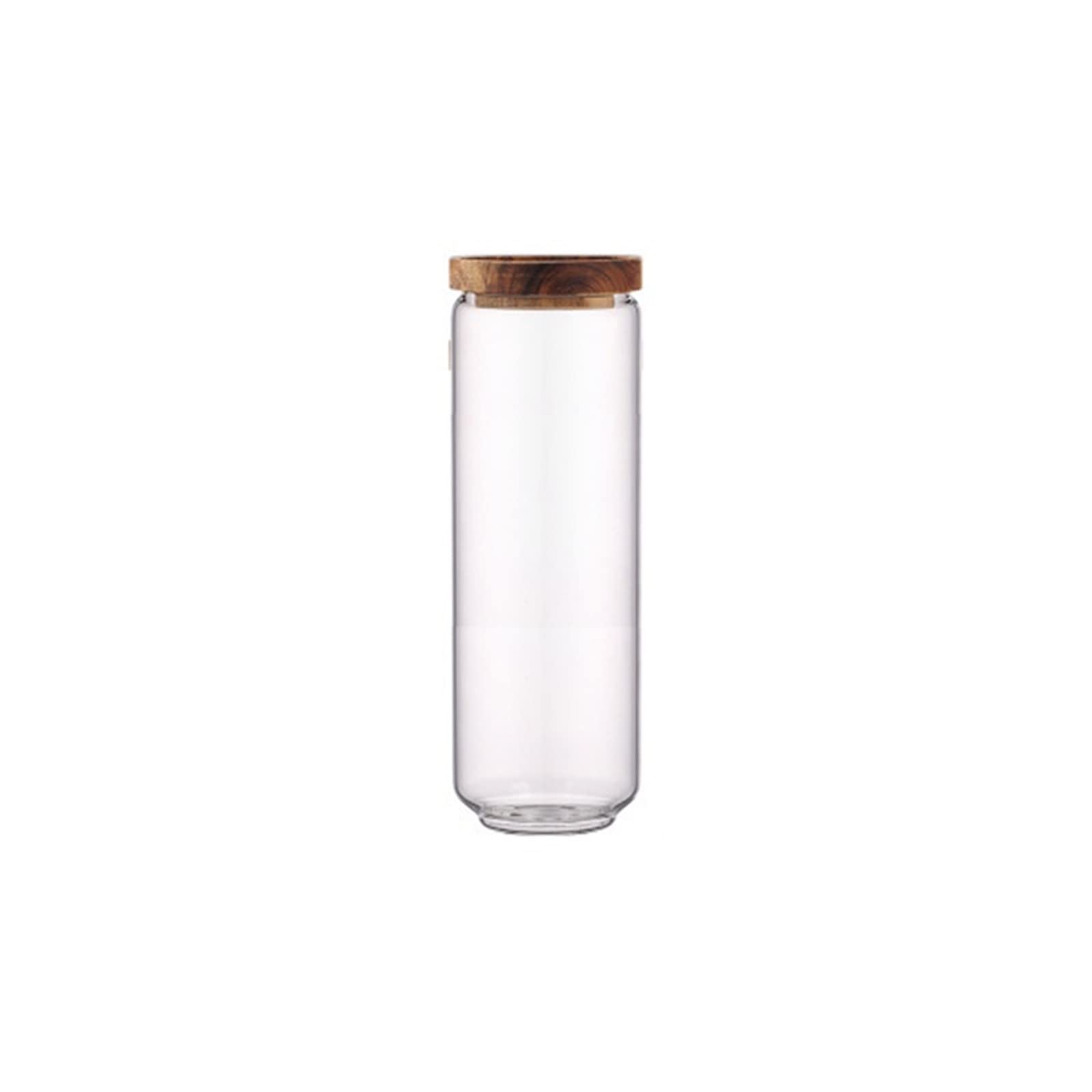 JINGYAN Storage Jars Wood Lid Glass Airtight Canister Kitchen Storage Bottles Jar Sealed Food Container Tea Coffee Beans Grains Candy Jars Containers