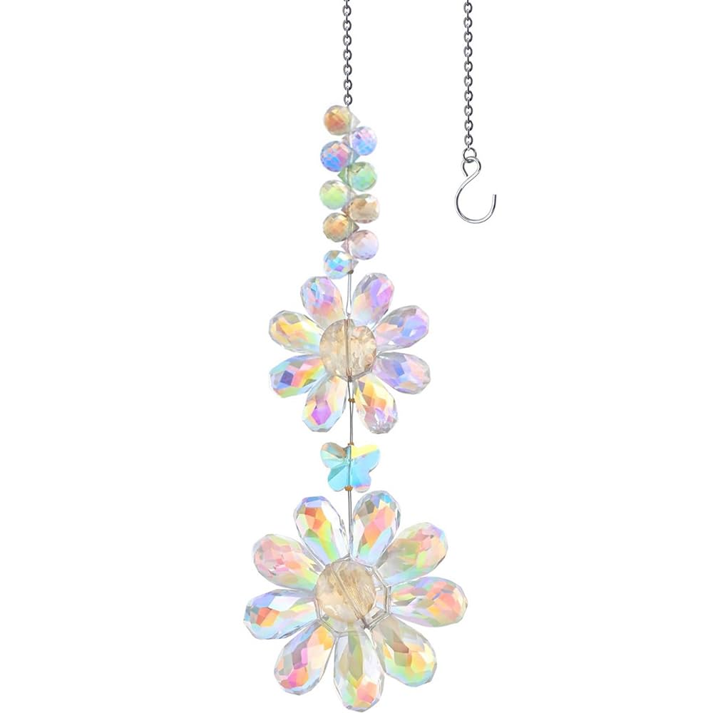 Suncatcher Window Sun Catchers Flower Crystal for Garden Window Decoration