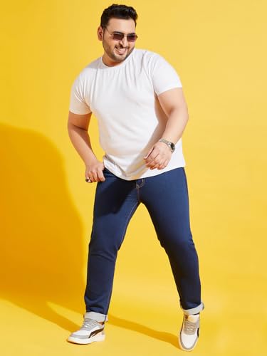 Image of Bigbanana Plus Size Men's Regular Fit Solid Jeans
