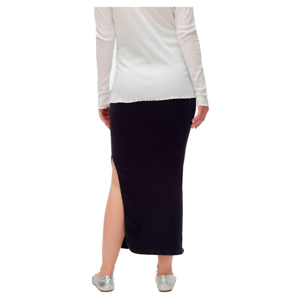 MAMALICIOUS Mlalanis Seamless Al Rib Skirt HW Noos Falda Mujer (Pack de 1)