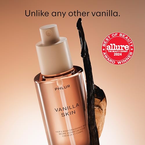 Image of PHLUR Vanilla Skin Body Mist, 3 Fl Oz - Hair and Body Perfume for Women | Vanilla Perfume Body Spray with Pink Pepper, Cashmere Wood & Sandalwood Fragrance