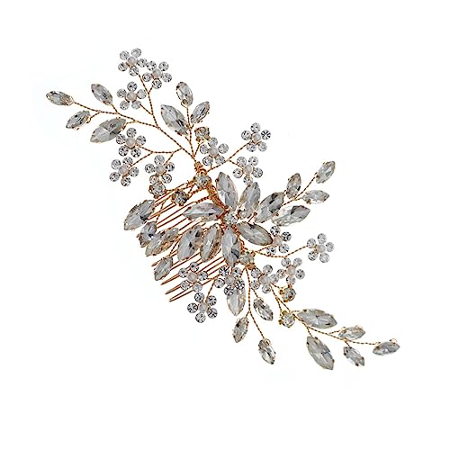 BAZEITFLOW 結婚式用パールとラ ーン装飾ヘアコーム な花形 女性の髪を美しく彩る付きヘア 婚礼やパーティーに