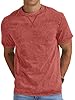 Anelune Men's Distressed 100% Cotton T-Shirt Vintage Hip Hop Streetwear Oversized Crew Neck Casual Summer Short Sleeve Tops Red XXL #1