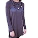 Mixmax Women Lapel Neck Long Sleeve Loose Dress Sides Slit Shirt Dress (Small, Purple)