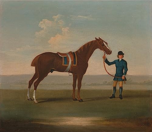Affiche de arts un cheval de course de peintre déco salon moderne 60x90