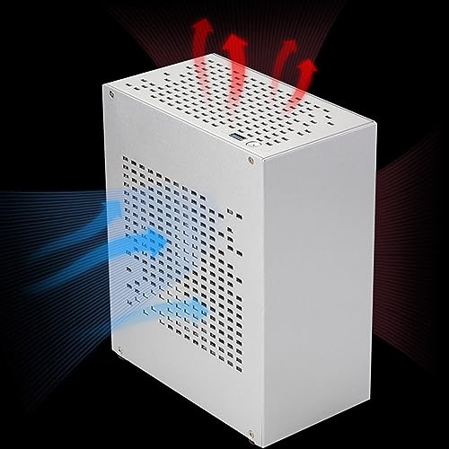 Gabinete para PC HTPC A07 ITX Compatible con RTX2070 CPUs USB3.0 con Cable PCIE3.0 Puerto USB3.0 Fuente 1U Aluminio para Placas Madre ITX miniatura 5