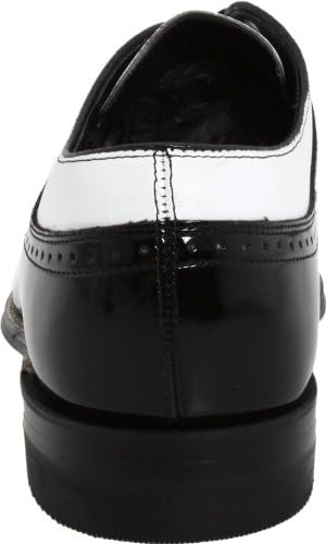 STACY ADAMS mens Dayton - Wingtip oxfords shoes, Black/White, 12 US | Image 2