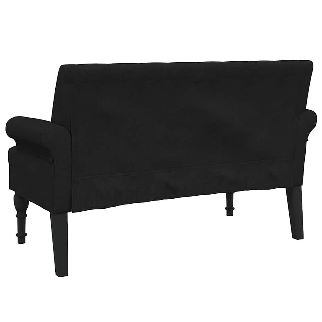 vidaXL Banc avec Dossier Noir 120x62x75,5 cm Tissu
