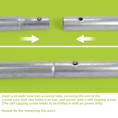 Image of Trampoline Poles Replacement for Skywalker Or Jumpzylla,Galvanized Trampoline Enclosure Pole for Skywalker or Jumpzylla,Replace Parts#4201 4202 4135 OR for Jumpzylla 8ft 10ft&12ft 14ft