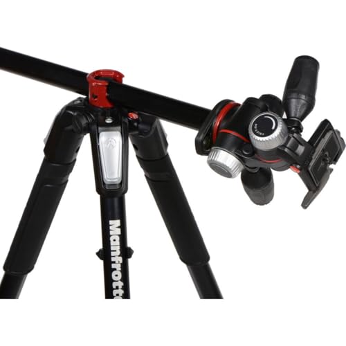 Manfrotto Kiti Alüminyum 3 Yollu Başlı 3 Bölümlü Tripod, Profesyonel Fotoğraf Aksesuarları Kiti, Kamera Kafalı Kamera Tripodu