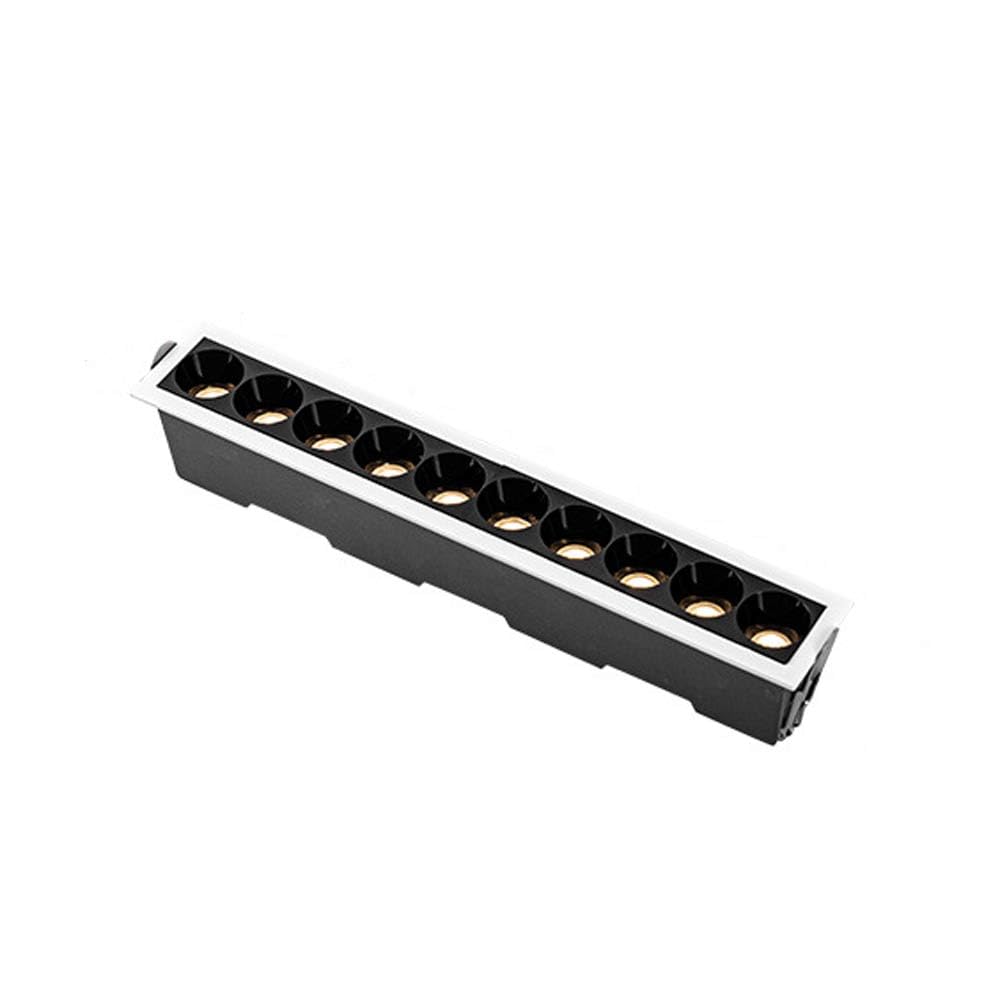 Iluminación CRI90 lineal empotrada LED de alta fidelidad cromática con 10 focos 8