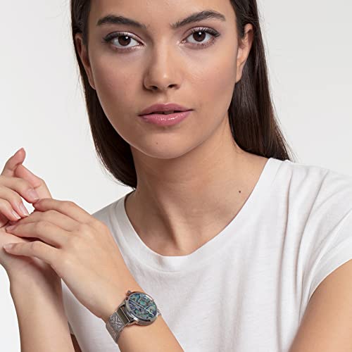 Thomas Sabo Damen Analog Quarz Uhr mit Edelstahl Armband WA0344-201-218-33 mm