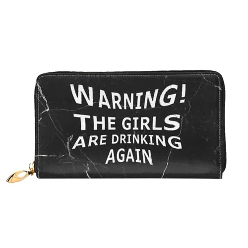 Warning The Girls are Drinking Again Wallet Card Bag2