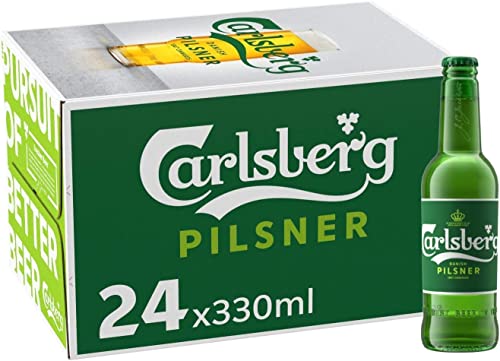 Cerveza Carlsberg Danesa Danish Importada Dinamarca Botella 330 ml 24 pack