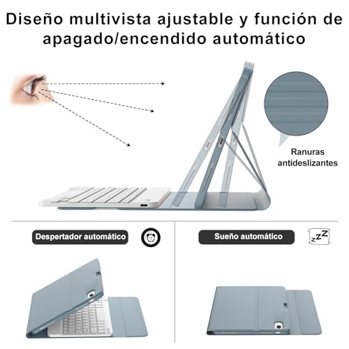 Funda teclado iPad Air 11 para estudiar y trabajar en movilidad con teclado extraíble Ñ 5