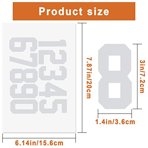 100 Piece Reflective Mailbox Number Stickers, Self Adhesive Reflective Capital Letter Sticker, Number Decals Vinyl Mailbox Number Decals For Mailbox Address, Bin, Window, Door, Cars (White,3 Inch) #TOP1