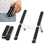 Foldable Laptop Stand for Desk & Foldable Notebook Holder, Lightweight Portable Tablet Holder for Business Travel, Cafe, 6-Level Height Adjustable Computer Stand for 10-16" Laptop and Tablet